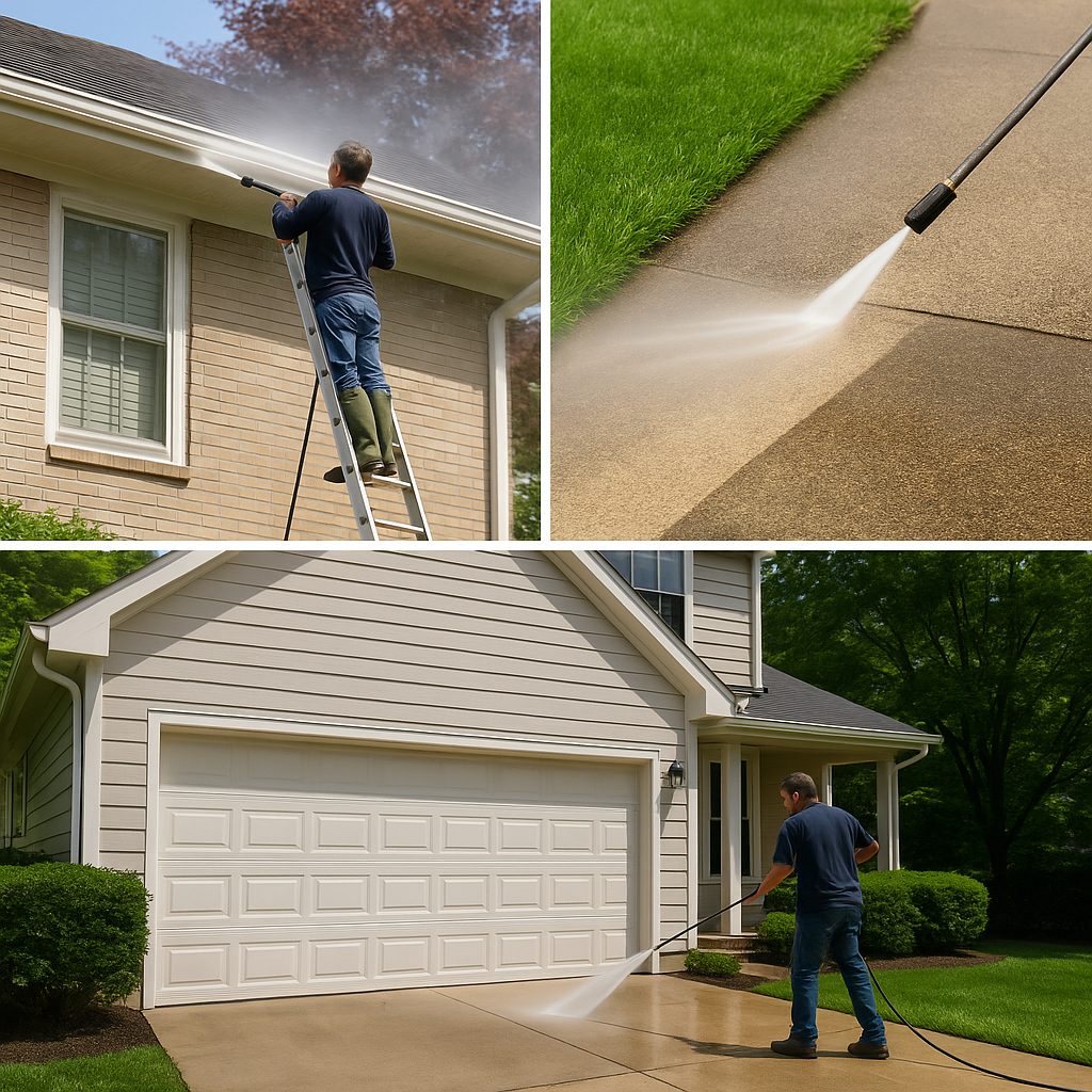 Gutter, Sidewalk, and Driveway Wash